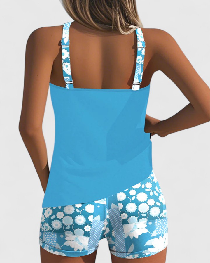 Gina Women's Floral Tankini Swimsuit | Comfortable Fit, Plus Size Swimwear Available 3