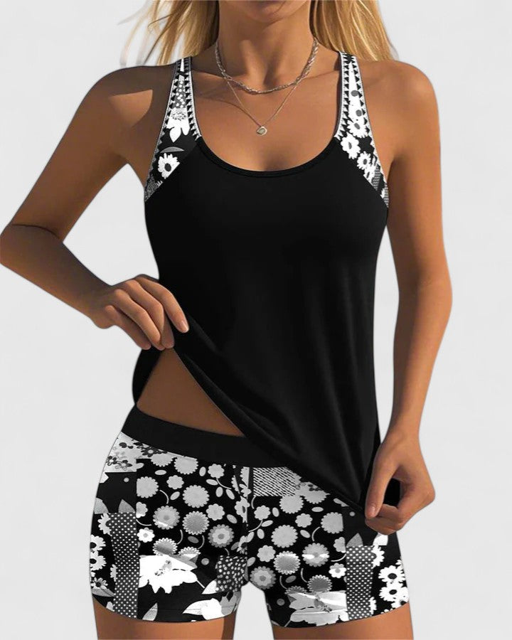 Gina Women's Floral Tankini Swimsuit | Comfortable Fit, Plus Size Swimwear Available 4
