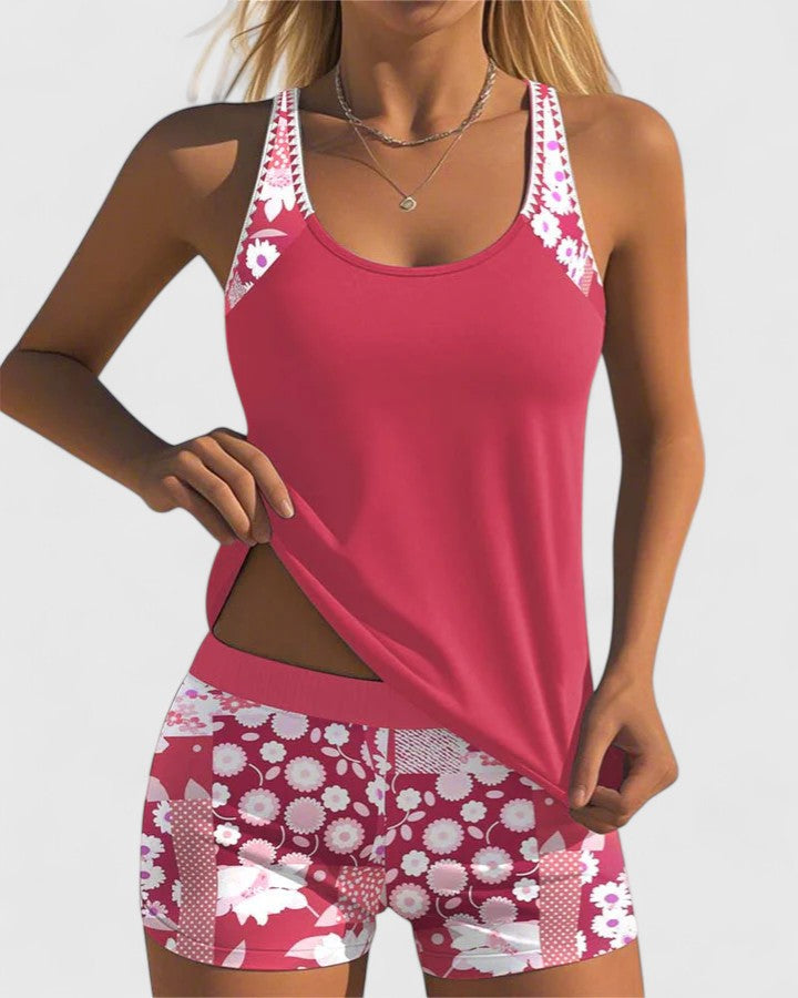 Gina Women's Floral Tankini Swimsuit | Comfortable Fit, Plus Size Swimwear Available 8