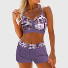 Gina Women's High Waisted Bikini Set | Ribbed Swimwear for Plus Size 3