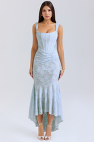 Hannah Women's Midi Dress | Structured Bustier, Elegant Summer Style 10