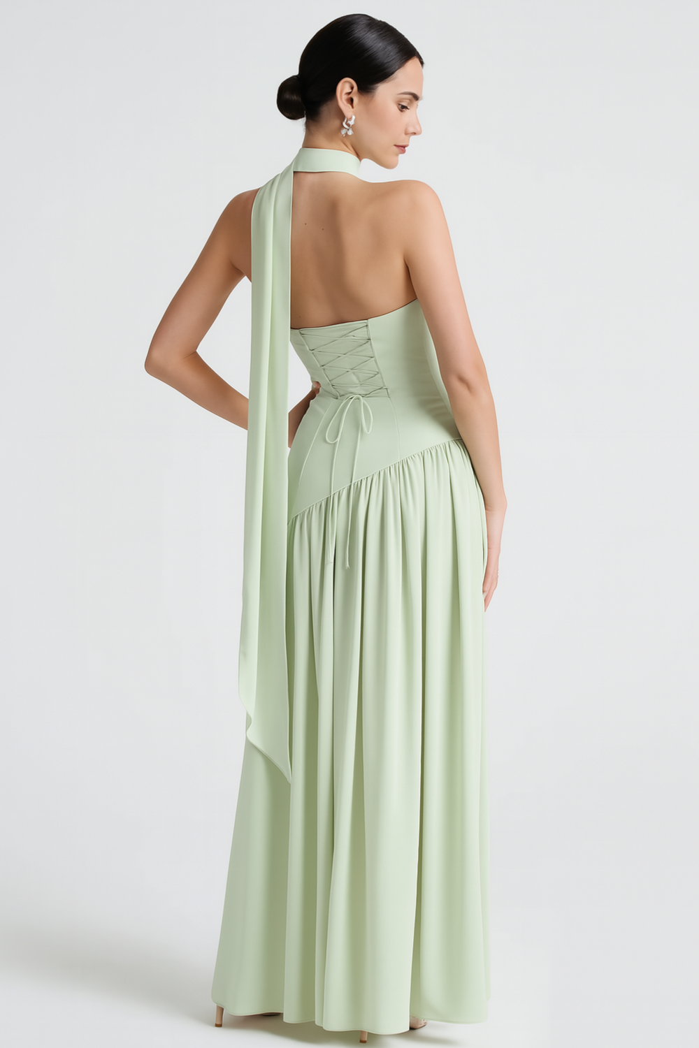 Harriet Women's Cocktail Dress | Asymmetric Crepe and Chiffon Design 5