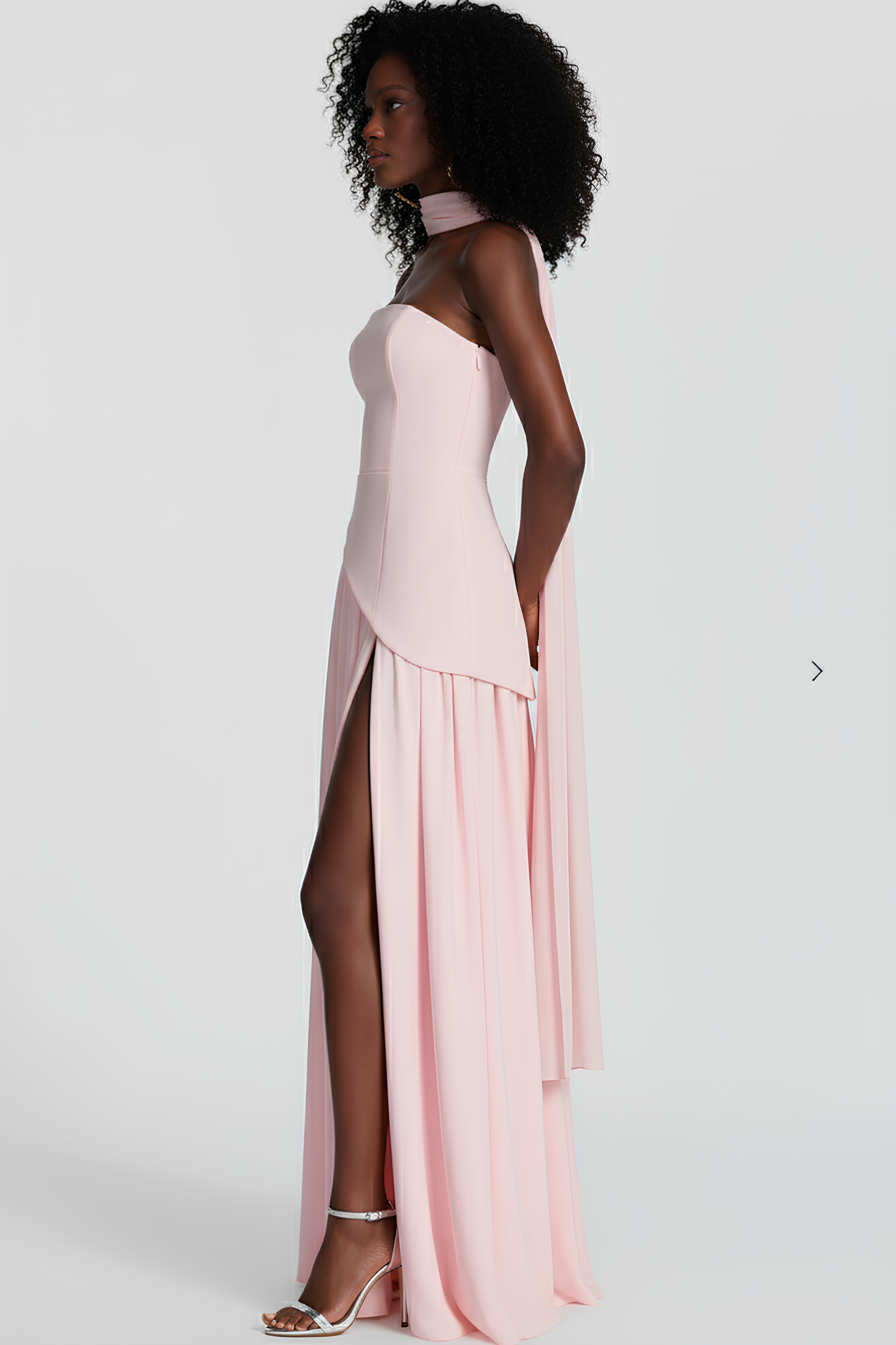 Harriet Women's Cocktail Dress | Asymmetric Crepe and Chiffon Design 7
