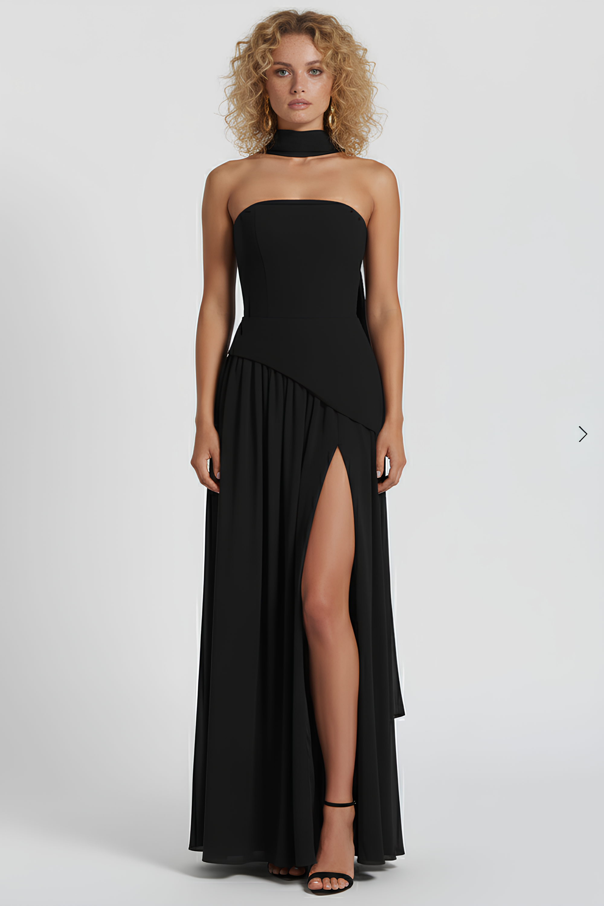 Harriet Women's Cocktail Dress | Asymmetric Crepe and Chiffon Design 9