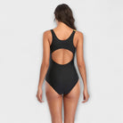 Holly Women's One-Piece Swimsuit | Sporty Design with Back Cut-Out, Plus Size Swimwear Available 6