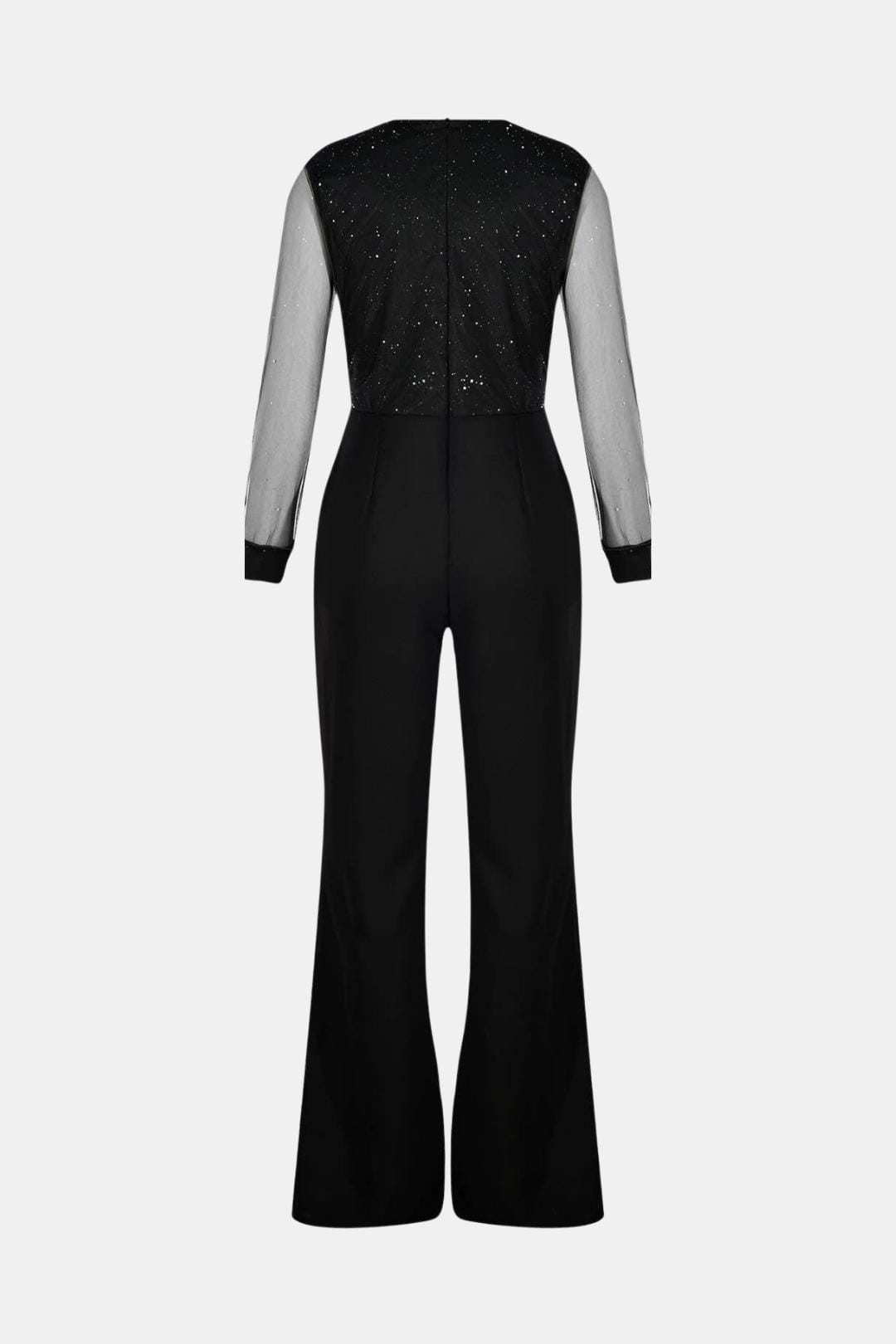 Ivy Women's Black Jumpsuit | Elegant Glitter Top, Straight-Leg Design 3