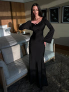 Ivy Women's Maxi Dress | Ivory Satin, Elegant Formal Wear 5