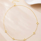 Ivy Women's Necklace | 925 Sterling Silver with 14K Gold Finish, Adjustable 16-18 Inch 4