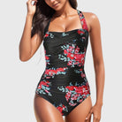 Ivy Women's One-Piece Swimsuit | Tropical Print, Flattering Fit, Plus Size Available 2