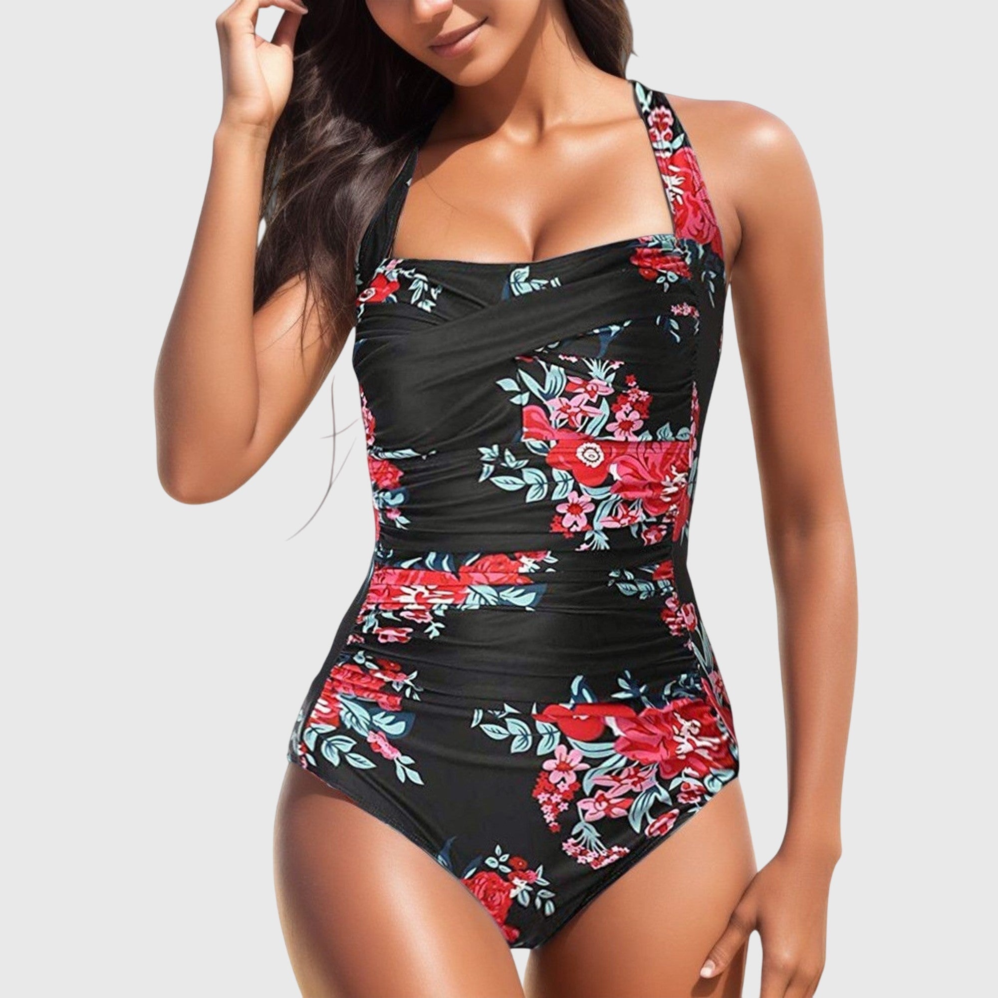Ivy Women's One-Piece Swimsuit | Tropical Print, Flattering Fit, Plus Size Available 2
