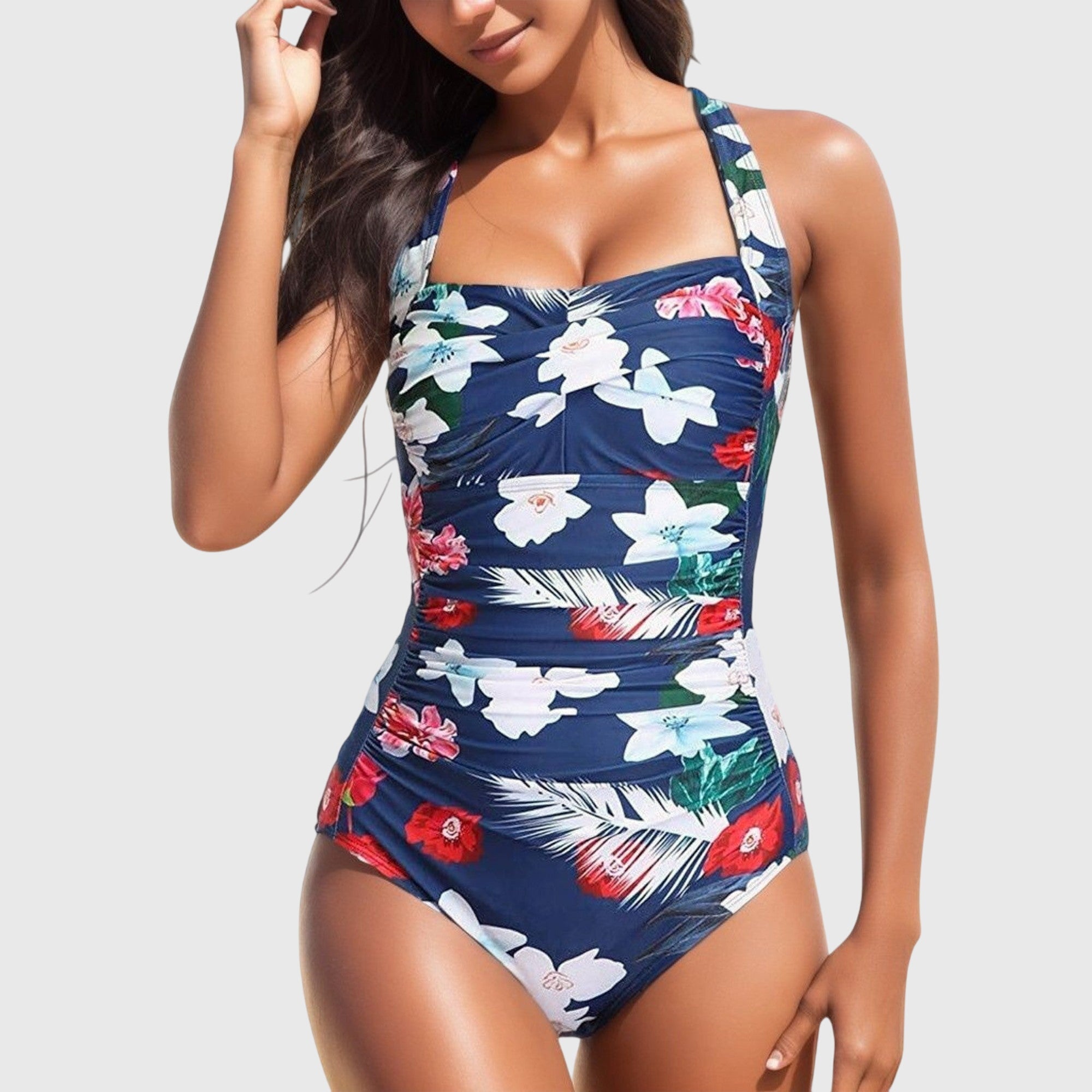 Ivy Women's One-Piece Swimsuit | Tropical Print, Flattering Fit, Plus Size Available 3