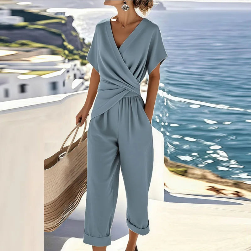 Ivy Women's Set | Lightweight Loungewear, Elegant Wrap Design 1