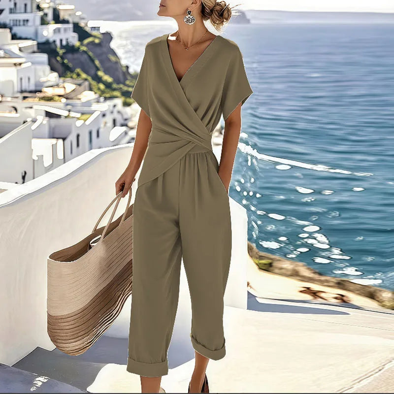 Ivy Women's Set | Lightweight Loungewear, Elegant Wrap Design 2