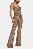 Jade Women's Jumpsuit | Glitter Finish, Strapless Design 3