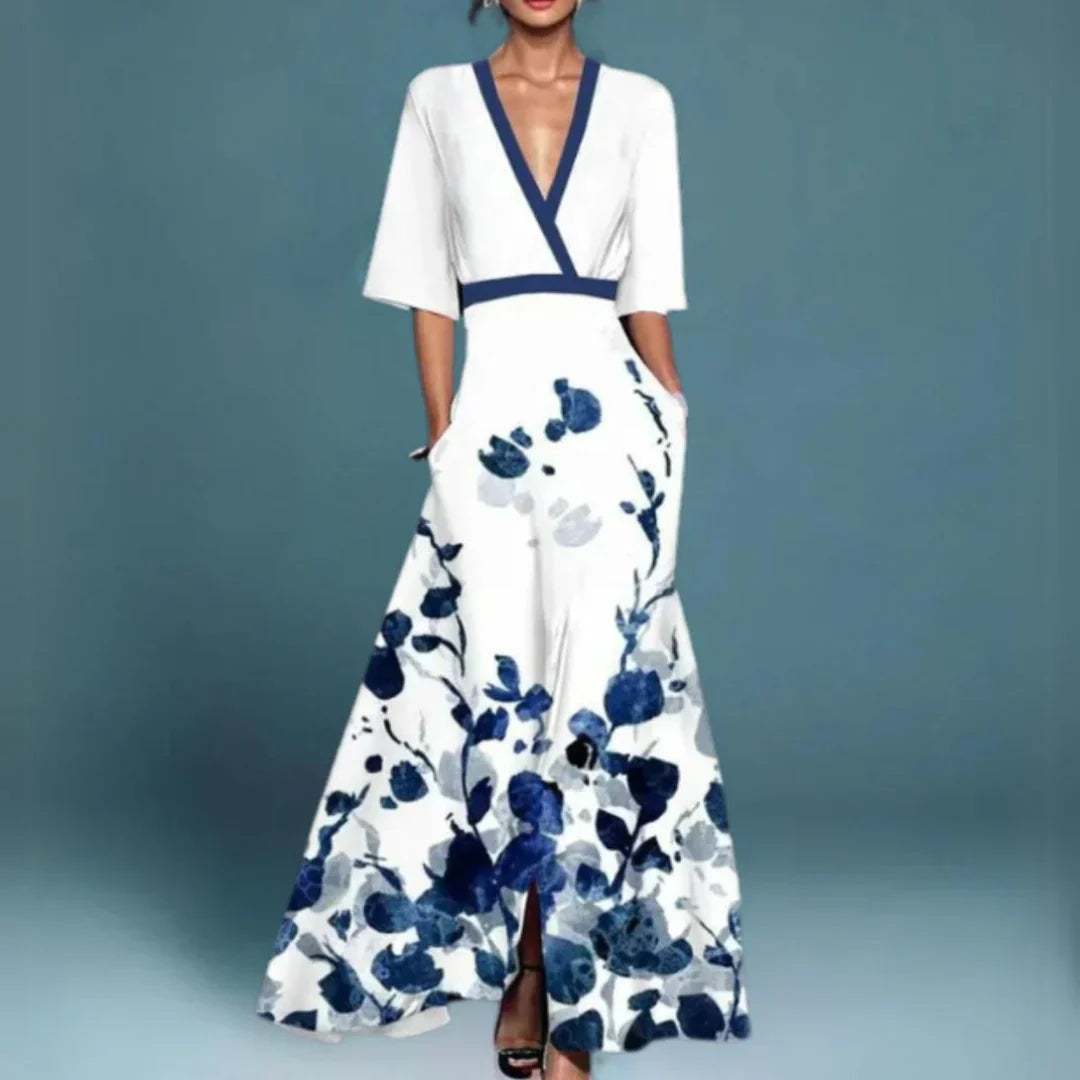 Jade Women's Maxi Dress | Floral Print, Elegant Design 1