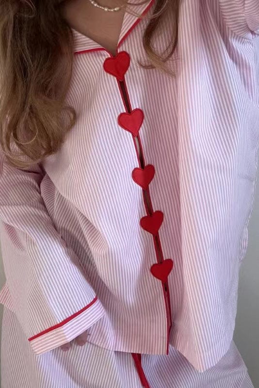 Jade Women's Pyjama Set | Heart Button Design, Comfortable Fabric 3
