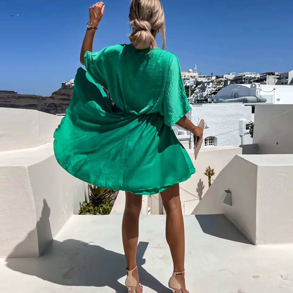 Jade Women's Wrap Dress | Lightweight Fabric, Elegant Maxi Design 4
