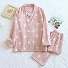 Jasmine Women's Pyjamas Set | Cozy Heart Print, Long Sleeve 0