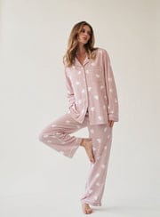 Jasmine Women's Pyjamas Set | Cozy Heart Print, Long Sleeve 1