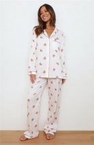 Jasmine Women's Pyjamas Set | Cozy Heart Print, Long Sleeve 7