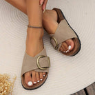 Jasmine Women's Slippers | Cork, Stylish Buckle Strap Design 4