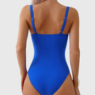 Kara Women's One-Piece Swimsuit | Tummy Control, Ruched V-Neck Design 2