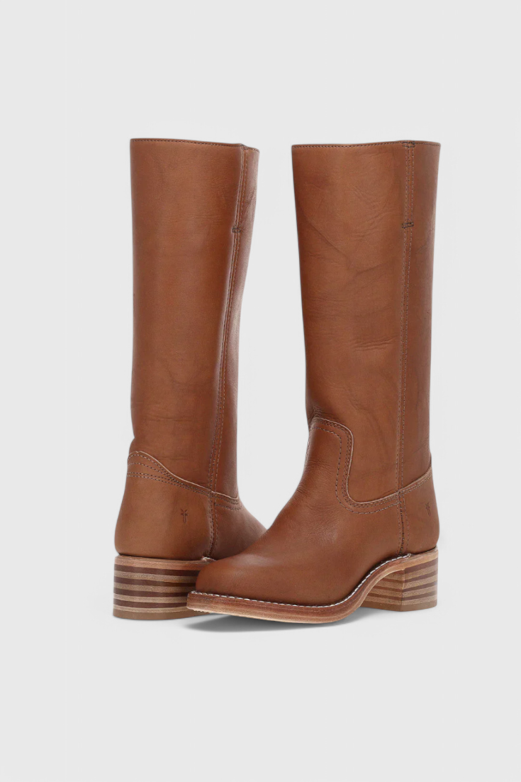 Kira Women's Knee High Boots | Stacked Heel, Classic Round Toe 0