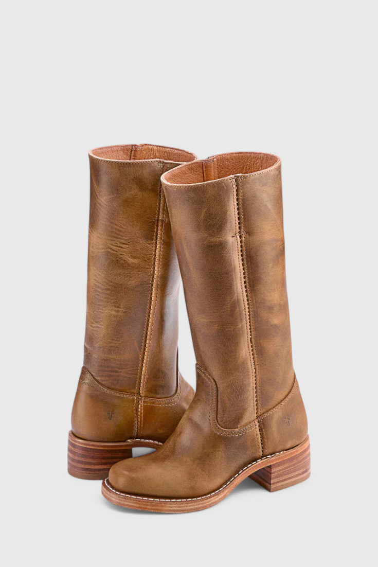 Kira Women's Knee High Boots | Stacked Heel, Classic Round Toe 6