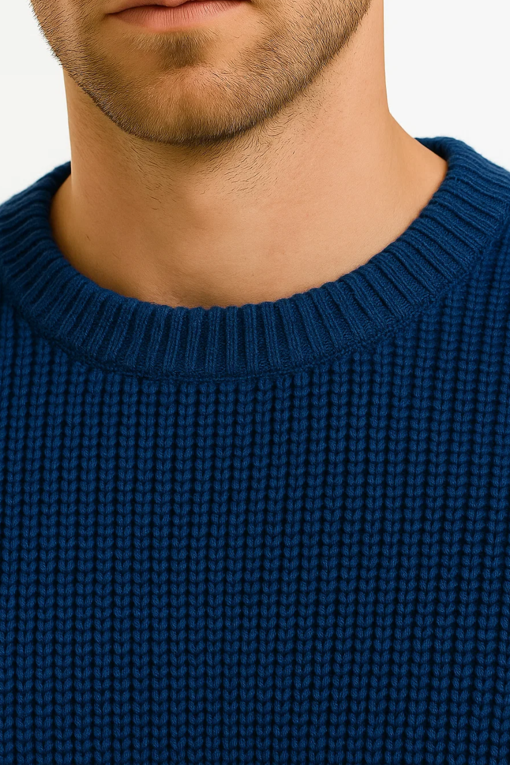 Knitmen Men's Sweater | Oversized Fit, Ribbed Acrylic Design 1