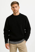 Knitmen Men's Sweater | Oversized Fit, Ribbed Acrylic Design 2