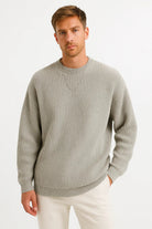 Knitmen Men's Sweater | Oversized Fit, Ribbed Acrylic Design 5