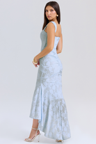 Lara Women's Maxi Dress | Sculpted Lace, Elegant Evening Wear 1