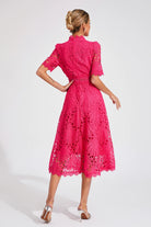 Lara Women's Midi Dress | Lace A-Line Cocktail Dress for Parties 7