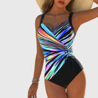 Lara Women's One Piece Swimsuit | High Elasticity Cross-Front Design 0