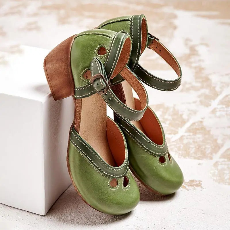 Lara Women's Sandals | Orthopedic Leather, Low Heel Comfort 1