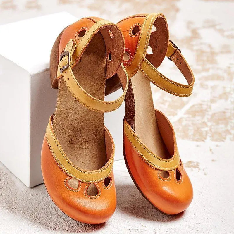 Lara Women's Sandals | Orthopedic Leather, Low Heel Comfort 3