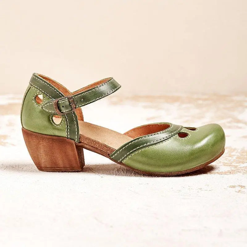 Lara Women's Sandals | Orthopedic Leather, Low Heel Comfort 4