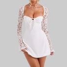 Lina Women's Black Mini Dress | Lace Corset Design, Elegant 0