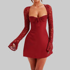 Lina Women's Black Mini Dress | Lace Corset Design, Elegant 5