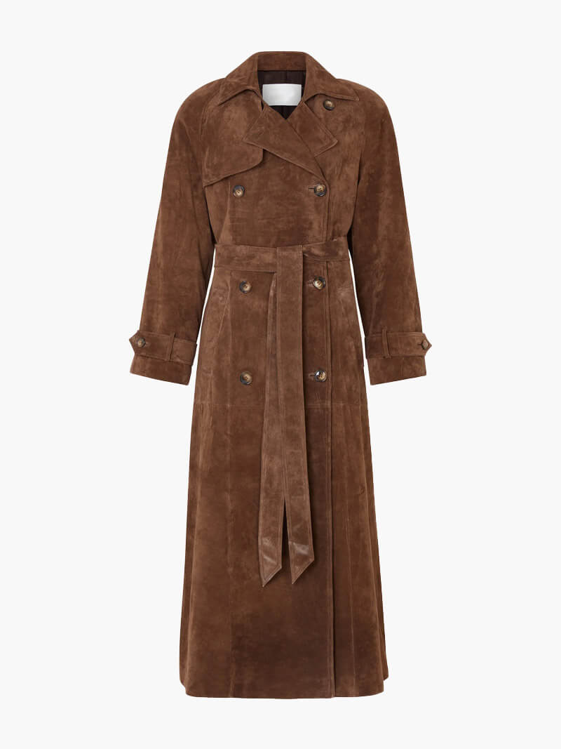 Lina Women's Trench Coat | Classic Full-Length Design with Belted Waist 0