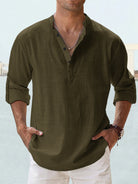 Lino Men's Long Sleeve T-Shirt | Soft Cotton Blend, Casual 12