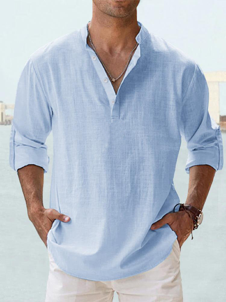 Lino Men's Long Sleeve T-Shirt | Soft Cotton Blend, Casual 15