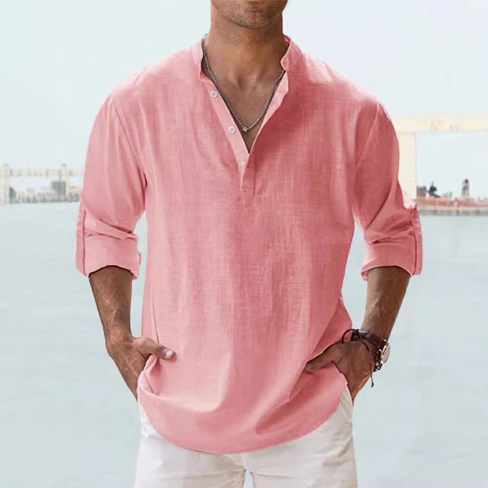 Lino Men's Long Sleeve T-Shirt | Soft Cotton Blend, Casual 4