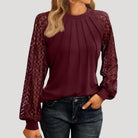 Luna Women's Blouse | Soft Fabric, Long Sleeve Smart Casual Top 1
