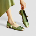 Luna Women's Low Heel Mary Jane | Comfortable PU Upper, Stylish Velcro Closure 0