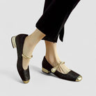 Luna Women's Low Heel Mary Jane | Comfortable PU Upper, Stylish Velcro Closure 1