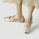 Luna Women's Low Heel Mary Jane | Comfortable PU Upper, Stylish Velcro Closure 2