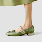 Luna Women's Low Heel Mary Jane | Comfortable PU Upper, Stylish Velcro Closure 4