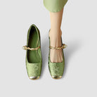 Luna Women's Low Heel Mary Jane | Comfortable PU Upper, Stylish Velcro Closure 5