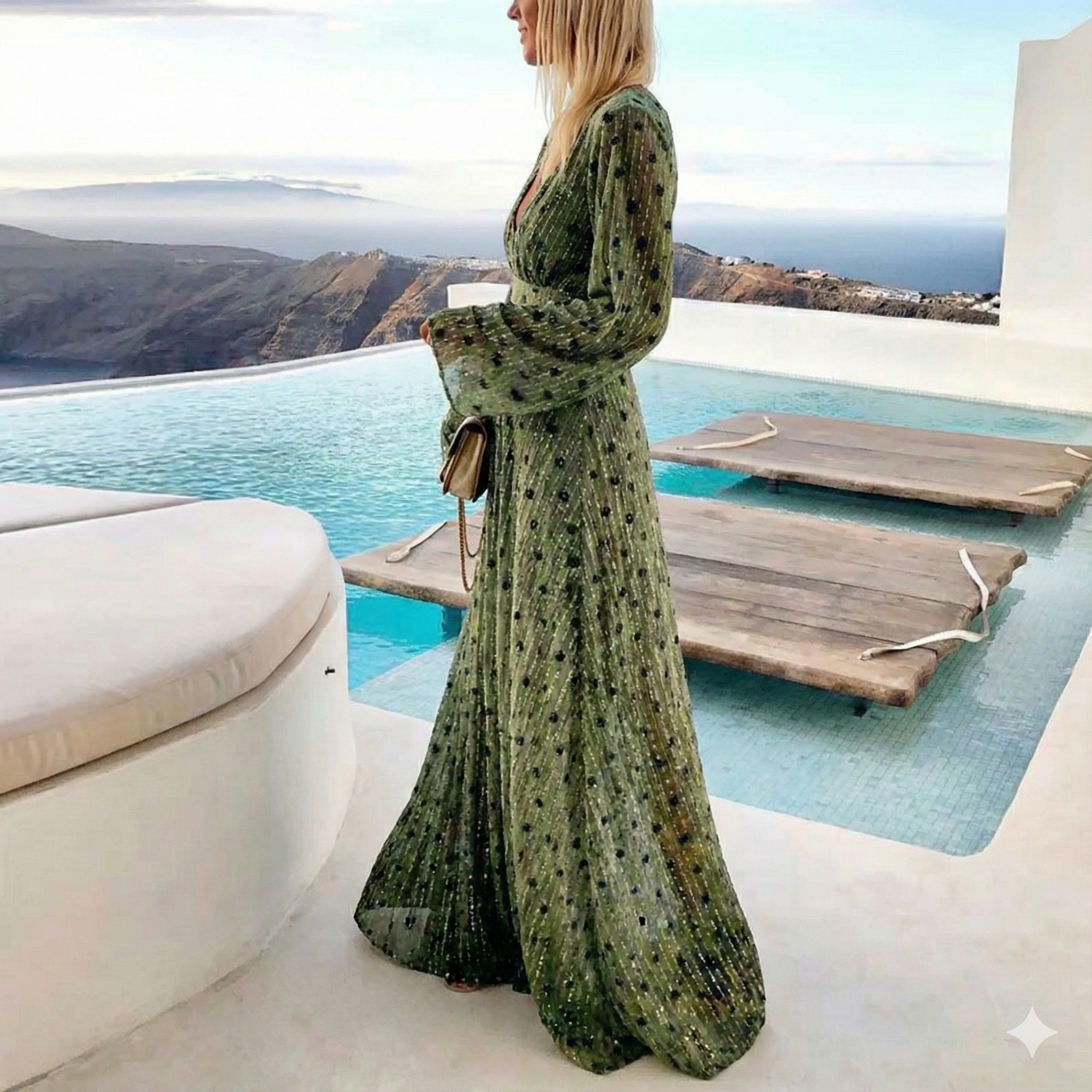 Luna Women's Maxi Dress | Lightweight Fabric, Bohemian Summer Style 1
